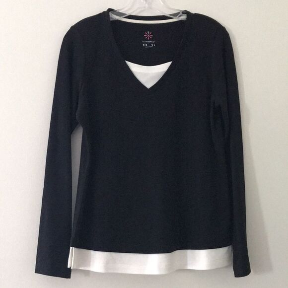 Isaac Mizrahi Live! Essentials Pima Cotton Layered Look Top - Picture 3 of 5